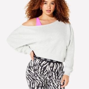 YITTY 5x Major Label Off-The-Shoulder Terry Sweatshirt